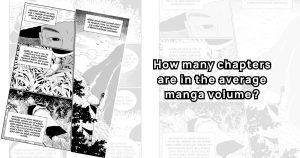 How many chapters are in the average manga volume​?